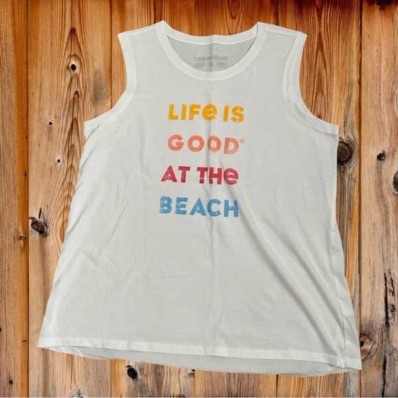 NWOT! Life is Good Sleeveless T-Shirt Size Medium - Picture 1 of 3